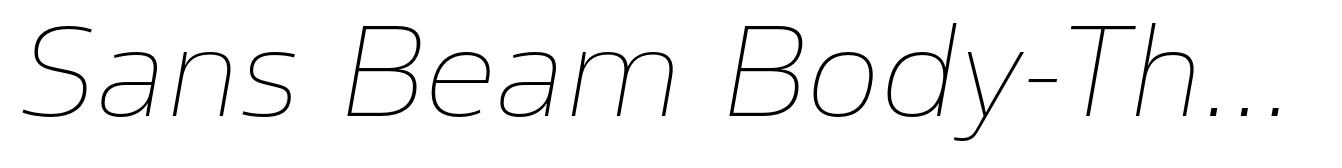Sans Beam Body-Thin Italic